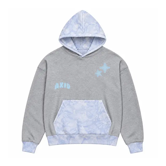 Alpha Xi Delta Stacked Text and Star Graphic PR Hoodie 2