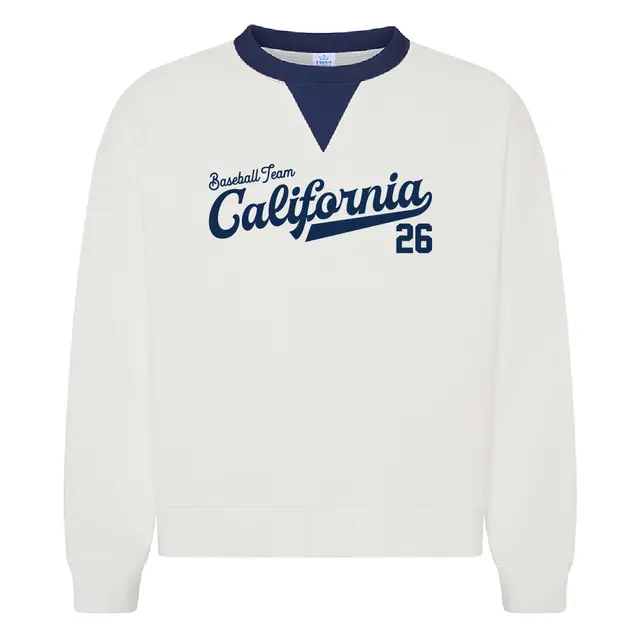 Baseball Team Flowing Script California Text Sweater 2