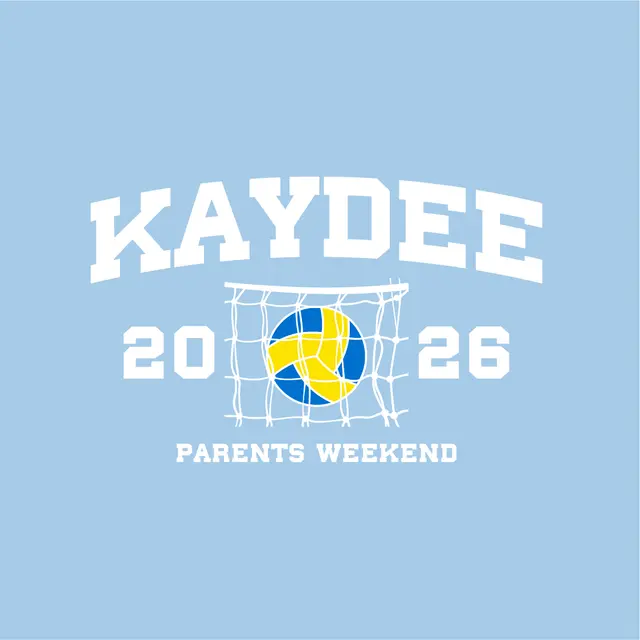 Kappa Delta Stacked Block Lettering Volleyball Parents Weekend Hoodie