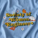 Society of Women Engineers Floral Design Typography Crewneck