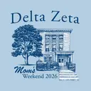 Delta Zeta Vintage House Illustration Parents Weekend Shirt