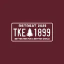 Tau Kappa Epsilon Bold Text with Pine Tree Retreat Crewneck