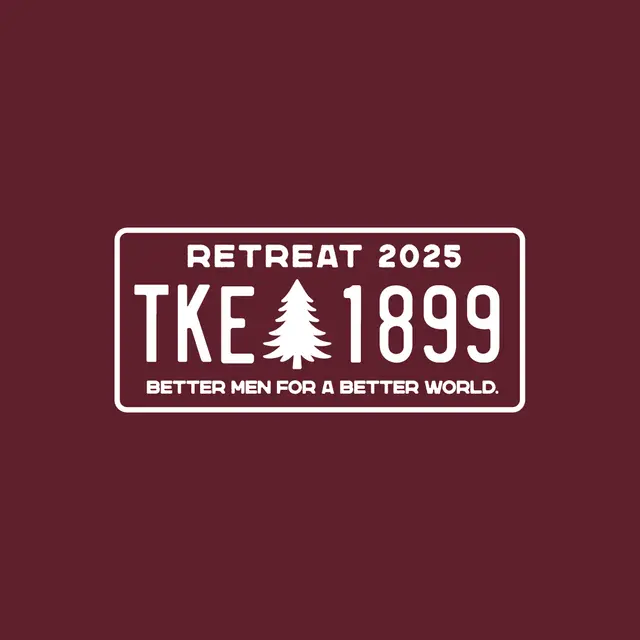Tau Kappa Epsilon Bold Text with Pine Tree Retreat Crewneck