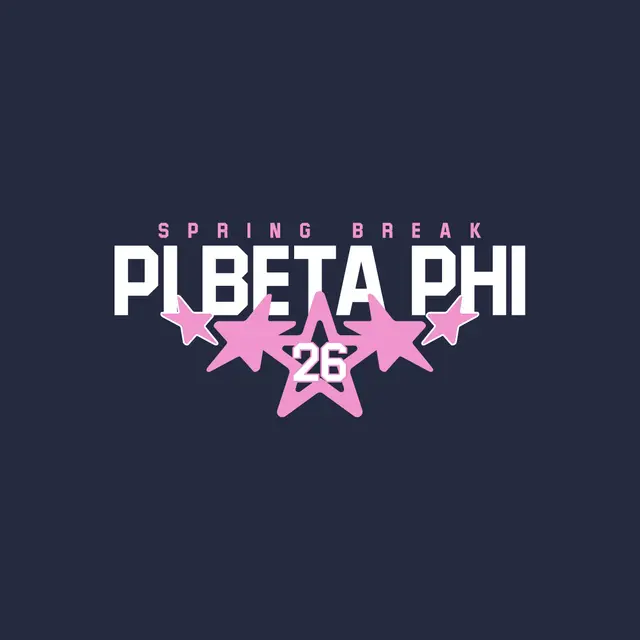 Pi Beta Phi Starburst Text Spring Break Hoodie