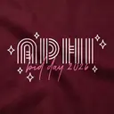 Alpha Phi Striped Lettering Bid Day Shirt