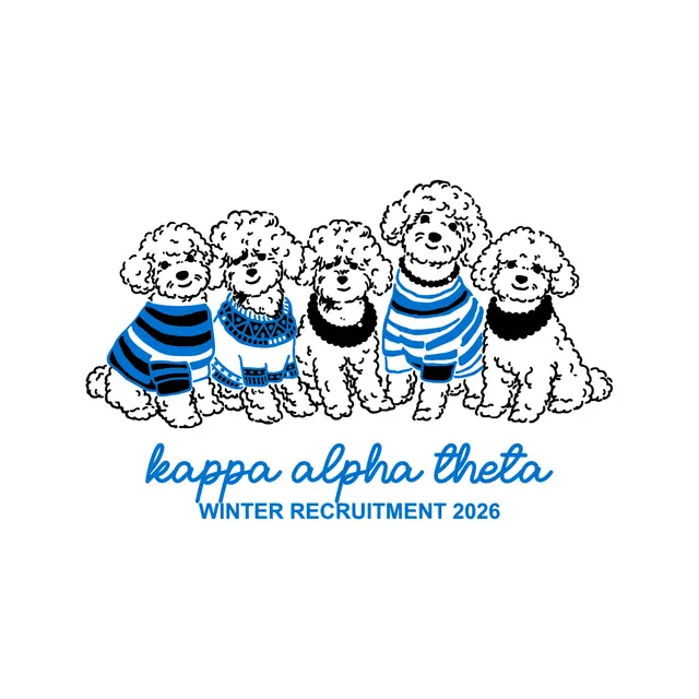 Kappa Alpha Theta Cute Poodle Pack Rush Shirt