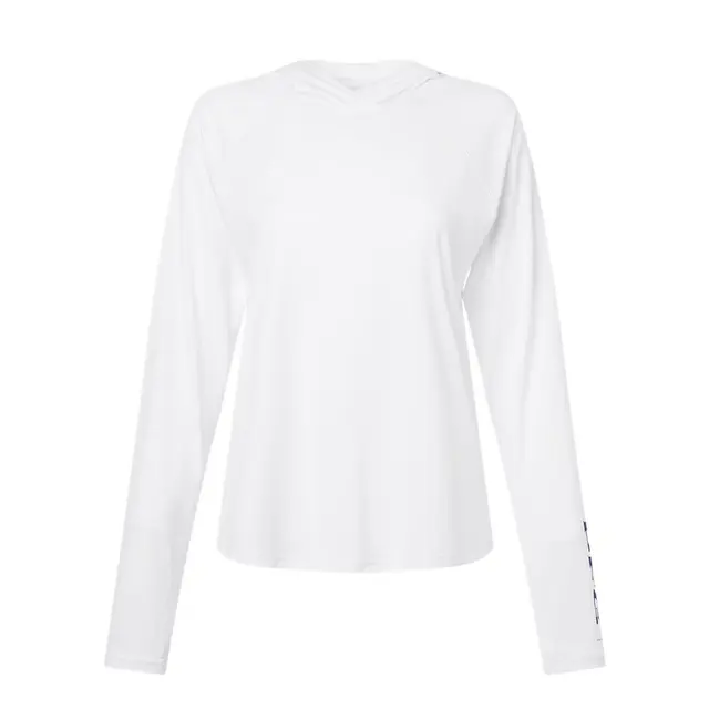 Columbia Women's PFG Tidal Tee™ Hooded Long Sleeve White Nightshade Front