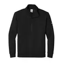 Club Fleece Sleeve Swoosh 1/2-Zip Black Front