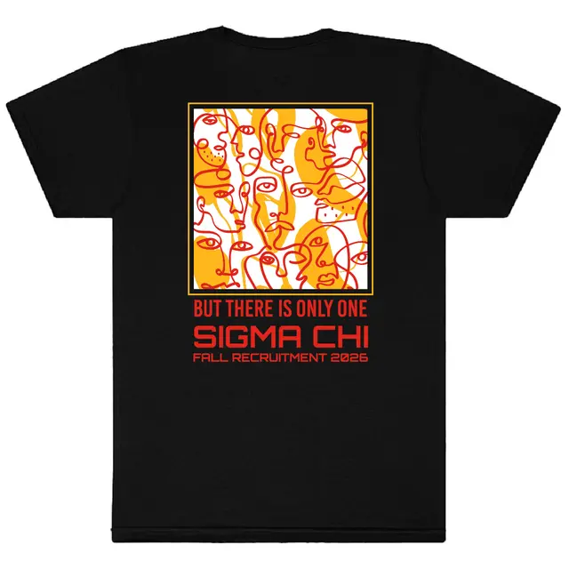 Sigma Chi Abstract Face Design Rush Shirt 2