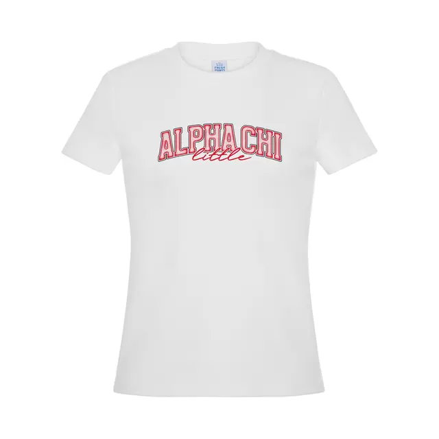 Alpha Chi Omega Bold Lettering Little Reveal Shirt 2