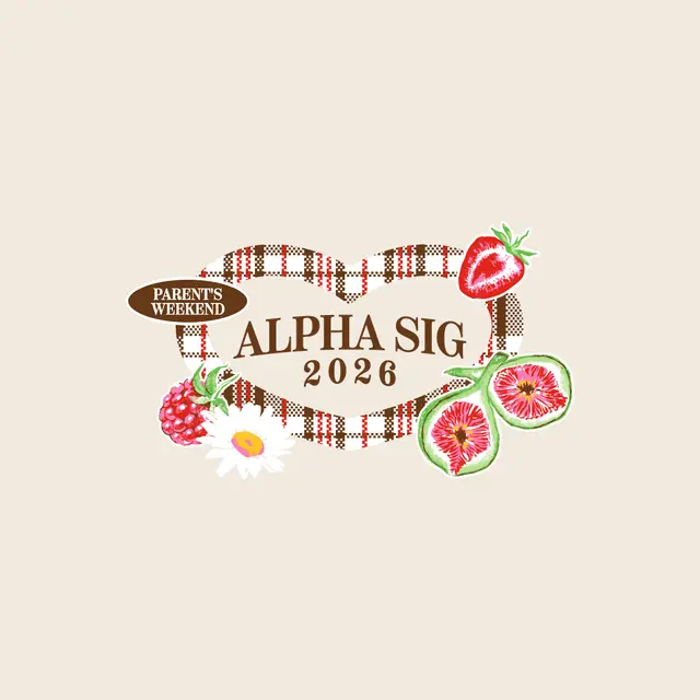Alpha Sigma Alpha Plaid Heart and Fruit Parent's Weekend Crewneck