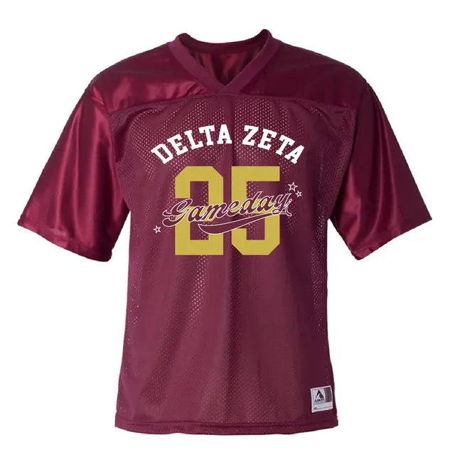Delta Zeta Bold Number and Script Game Day Jersey 2