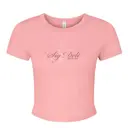 Sigma Delta Tau Elegant Script Bow PR Shirt 2