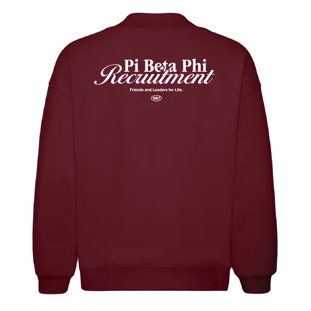 Pi Beta Phi Serif and Script Texts Recruitment Sweater 2