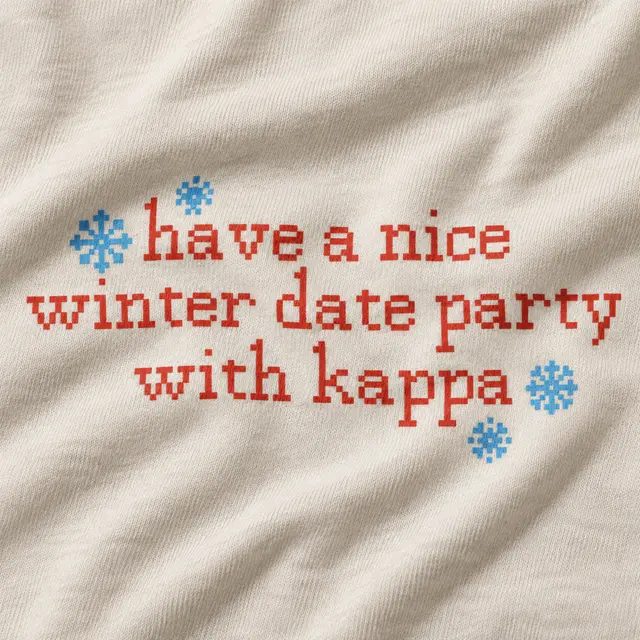 Kappa Kappa Gamma Pixelated Text Winter Date Party Shirt