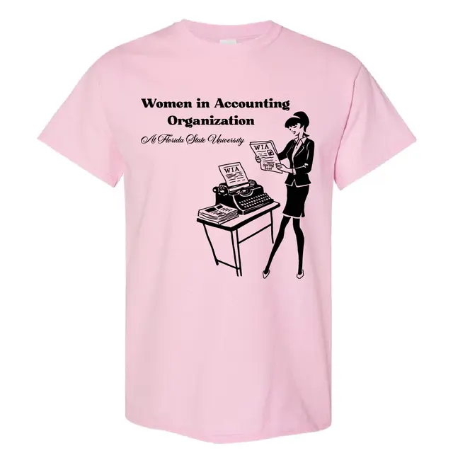 Women in Accounting Organization Retro Typewriter PR Shirt 2