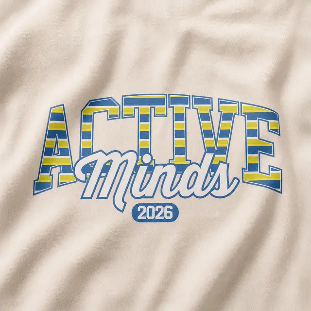 Active Minds Striped Block Lettering PR Shirt