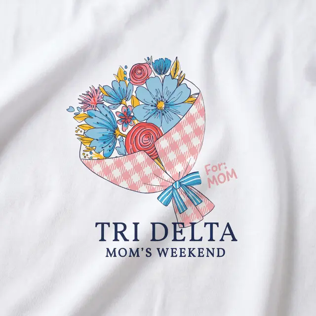 Delta Delta Delta Floral Bouquet Parents Weekend Sweater