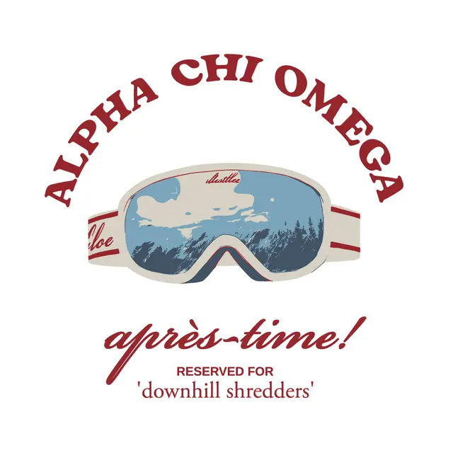 Alpha Chi Omega Ski Goggles PR Crewneck