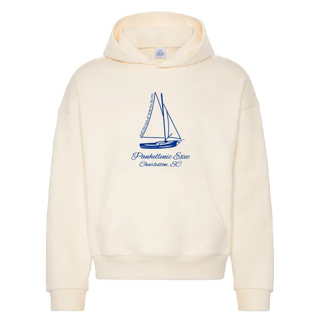 Sailboat Graphic with Classic Script PR Hoodie 2