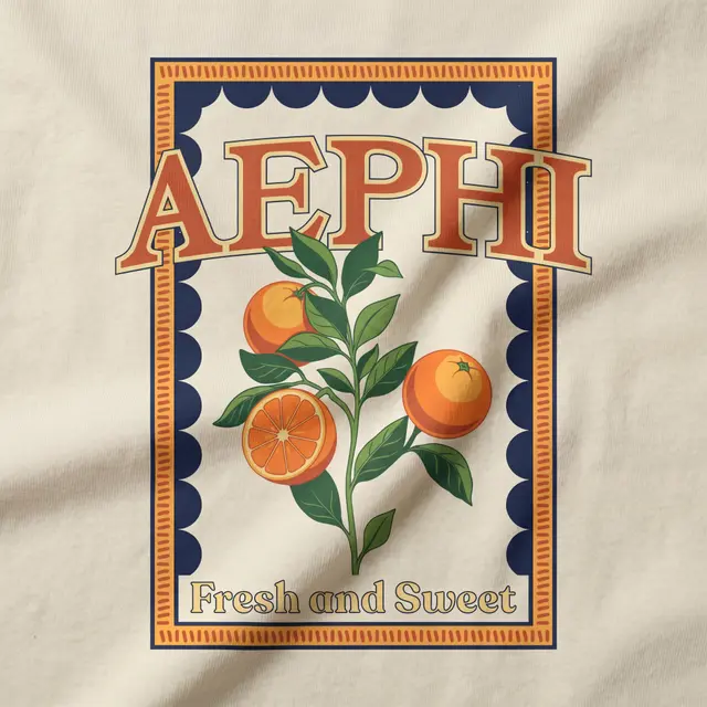 Alpha Epsilon Phi Floral Orange Rush Tank