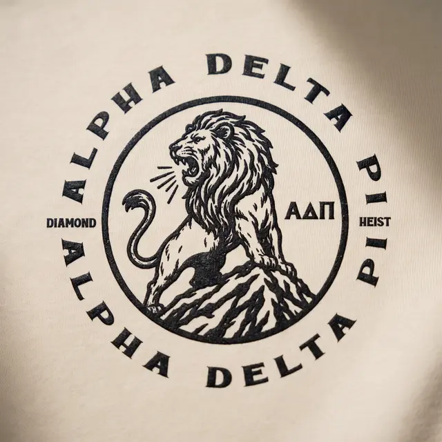 Alpha Delta Pi Majestic Lion Illustration PR Tank
