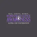 Alpha Chi Omega Bold Purple Text Philanthropy Shirt