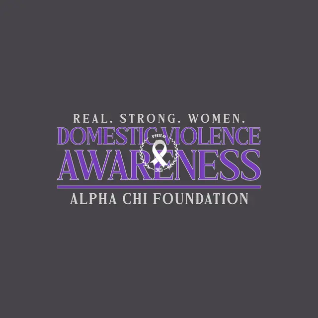 Alpha Chi Omega Bold Purple Text Philanthropy Shirt