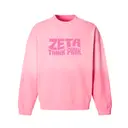 Zeta Tau Alpha Pink Gradient Text Philanthropy Sweater 2