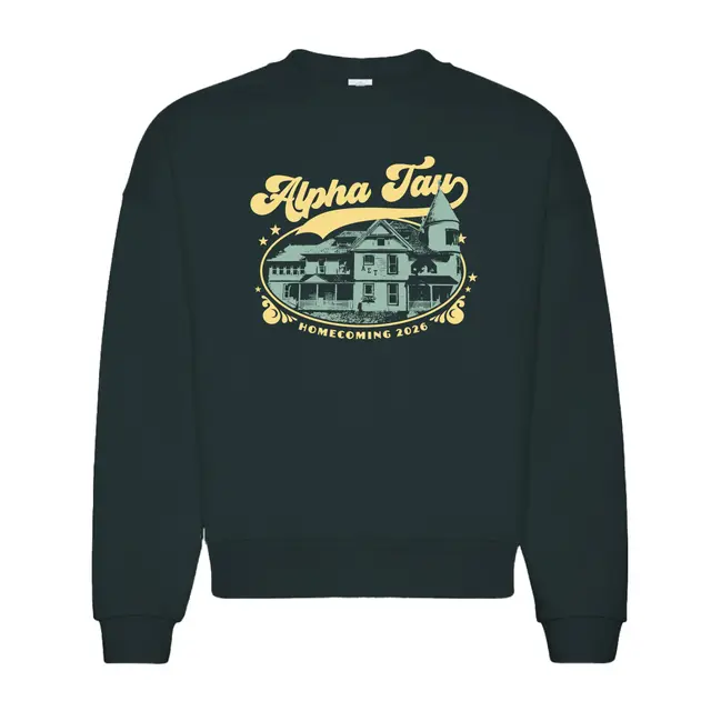 Alpha Sigma Tau Vintage House Graphic PR Crewneck 2