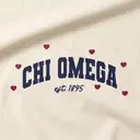 Chi Omega Navy Text and Hearts PR Tank