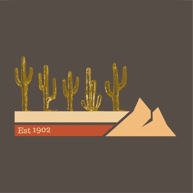Cactus Desert Scene with Mountains PR Hat