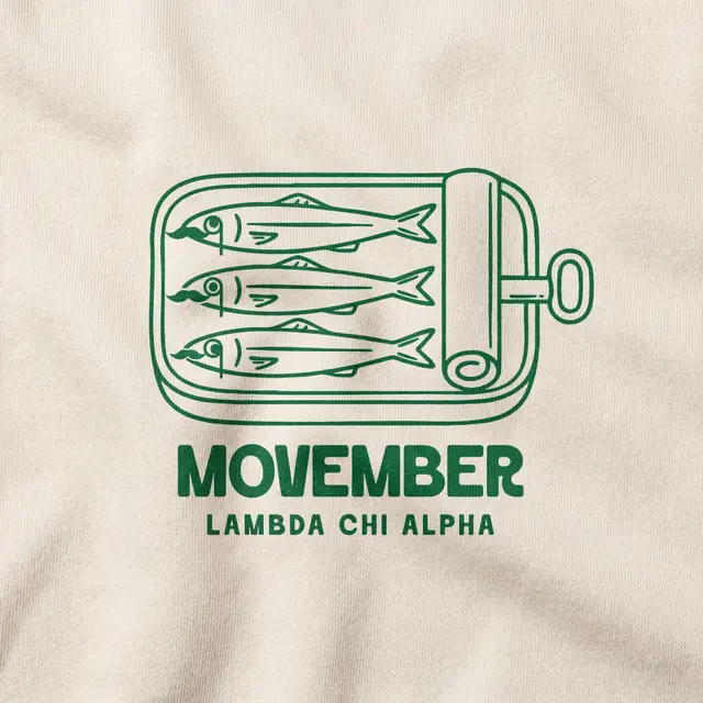 Lambda Chi Alpha Fish Can Movember Hoodie