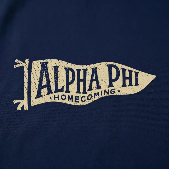 Alpha Phi Vintage Banner Homecoming Shirt