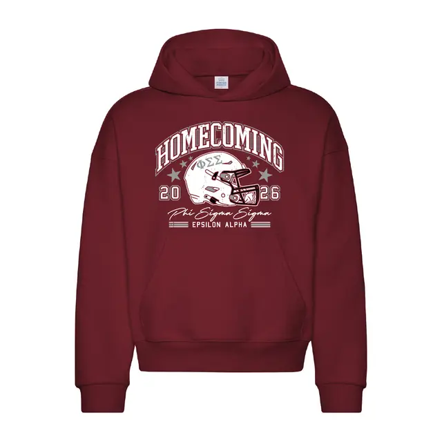 Phi Sigma Sigma Football Helmet Graphic Homecoming Hoodie 2