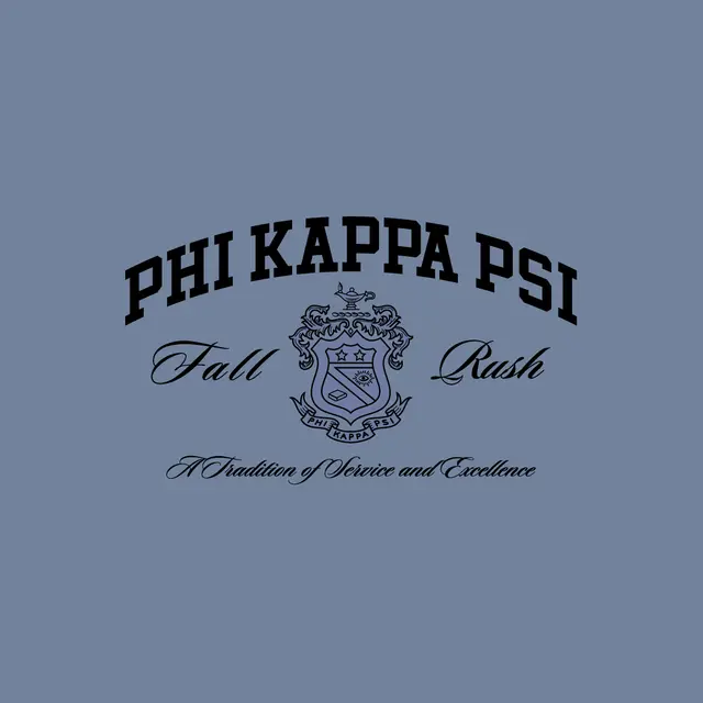 Phi Kappa Psi Crest with Script Rush Shirt