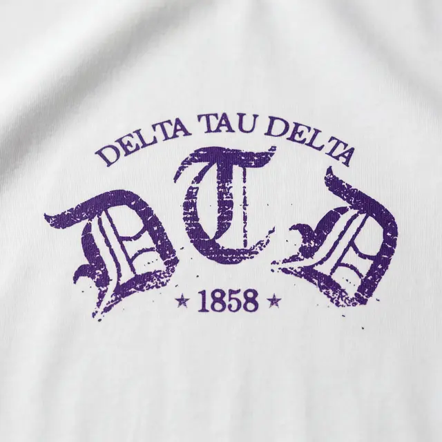 Delta Tau Delta Distressed Lettering PR Sweater