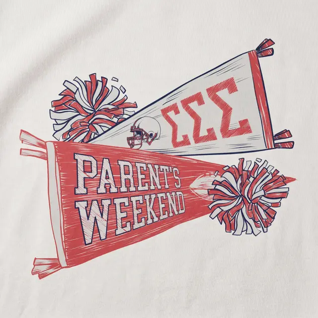 Sigma Sigma Sigma Pennant Design Parent's Weekend Crewneck