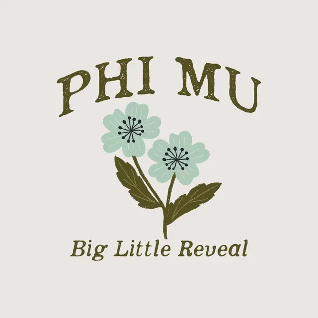Phi Mu Floral Illustration Big Little Reveal Tank