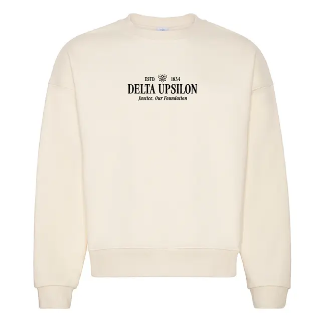 Delta Upsilon Classic Serif Text PR Crewneck 2