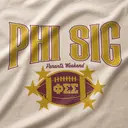 Phi Sigma Sigma Block Lettering Football Parents Weekend Sweater