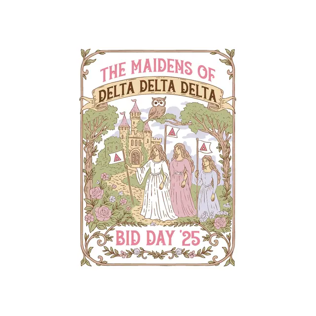 Delta Delta Delta Maiden Castle Scene Bid Day Shirt