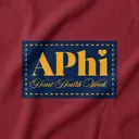 Alpha Phi Block Lettering Heart Design Philanthropy Sweater