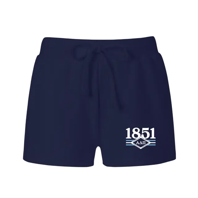 Alpha Delta Pi Bold Numbers Striped PR Shorts 2