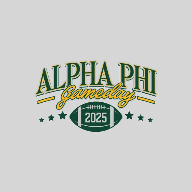 Alpha Phi Serif Script Football Game Day Sweater