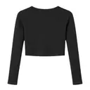 Baby Rib Long Sleeve Crewneck Tee Black Back