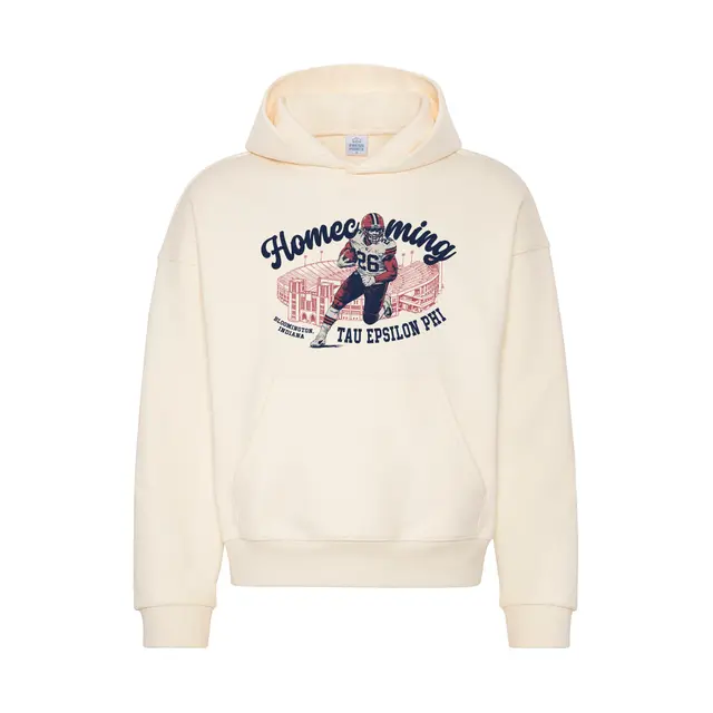 Tau Epsilon Phi Illustrated Football Player Homecoming Hoodie 2