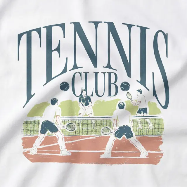 Tennis Club Illustrated Players Graphic PR Sweater