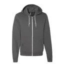 American Apparel Unisex Flex Fleece Zip Hoodie f497w Asphalt Front