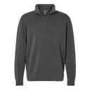 Independent Trading Co. Unisex Pigment-Dyed Quarter-Zip Pullover Pigment Black Front